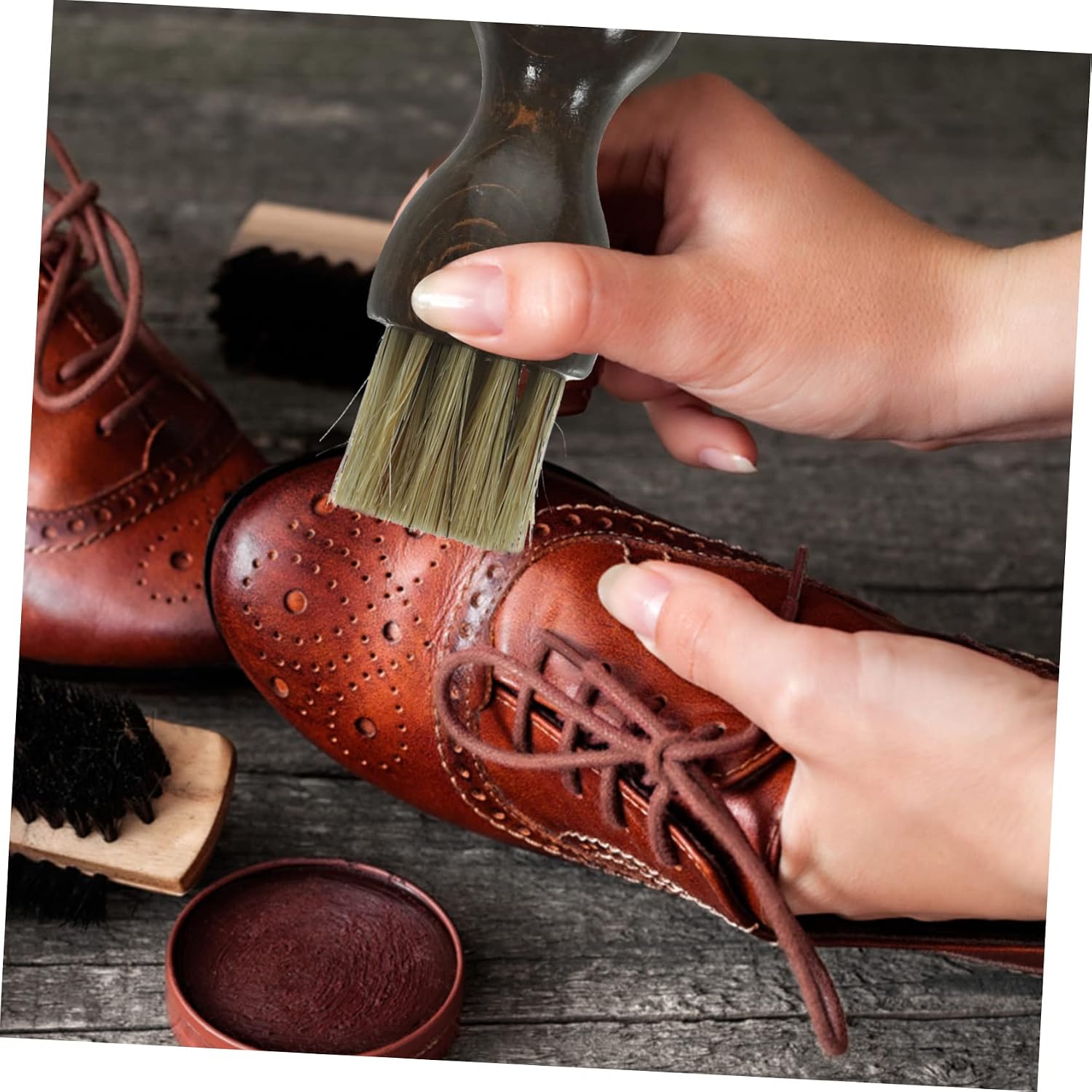 2pcs Mini Shoe Brush Set for Suede Cleaning and Polishing image 5