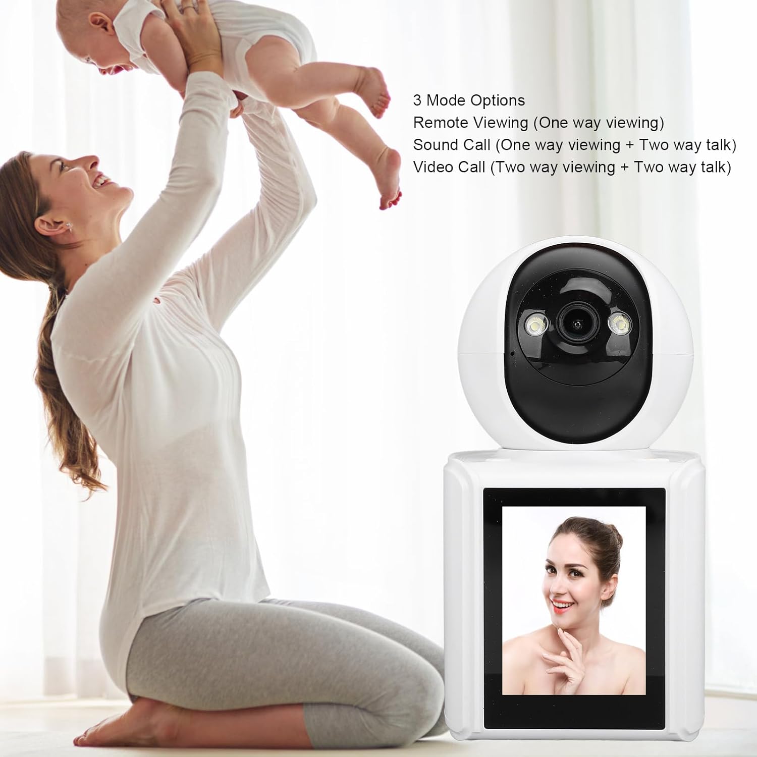 CCYLEZ 1080P Security Camera displaying 3 mode options