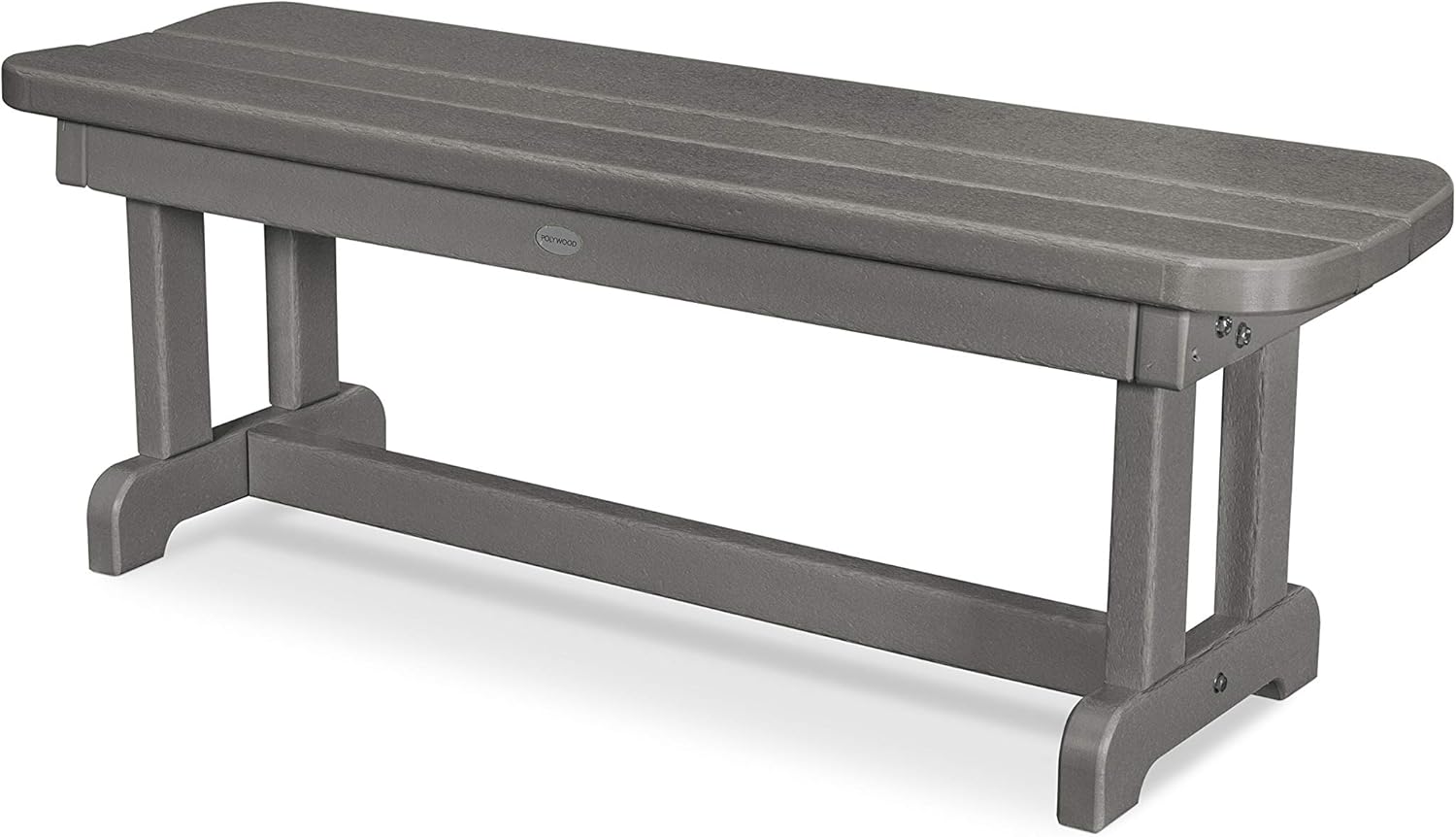 POLYWOOD PBB48TE Park 48" Backless Bench, Teak