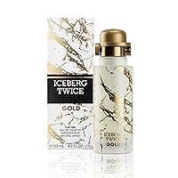ICEBERG Twice Gold – Eau de Toilette 125 ml, Profumo da Uomo Opulento dalle Note Legnose e Vellutate