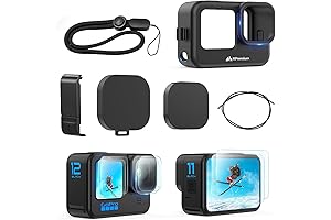 Black Silicone Protective Case and Accessory Kit for GoPro Hero 12, 11,...