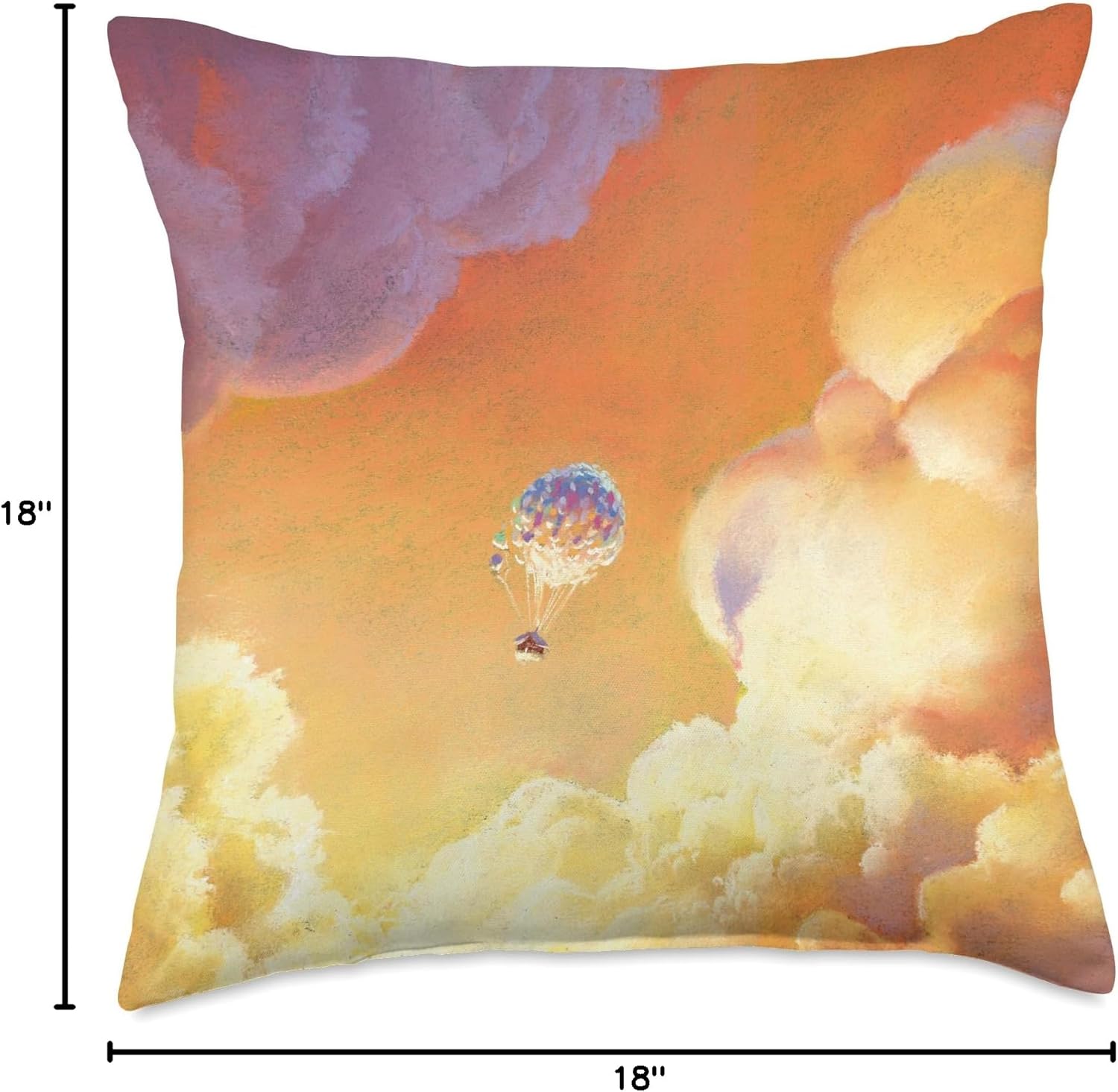 Disney and Pixar’s Up Pastel Sunset House Balloon Throw Pillow
