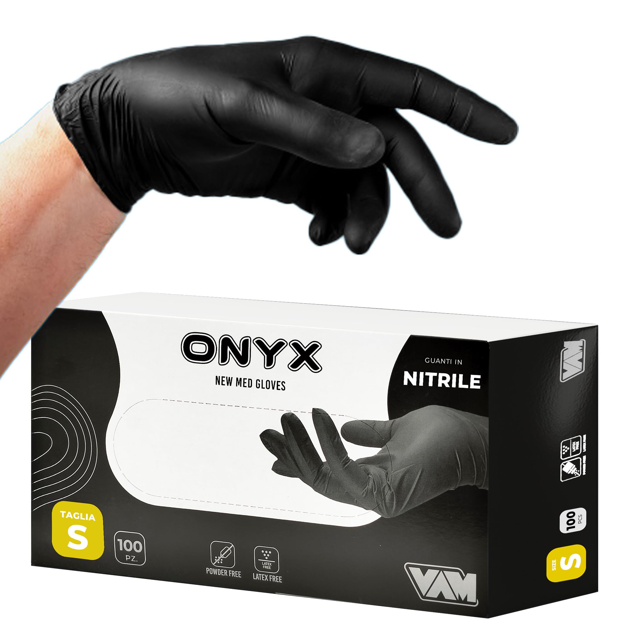 Guanti Senza Lattice Guanti In Nitrile Nero Extra Small 3,2 Mil - Senza Lattice, 1000 Pezzi, Monouso, Per Uso Medico E Professionale Nastro Biadesivo 3 M - Foto 8