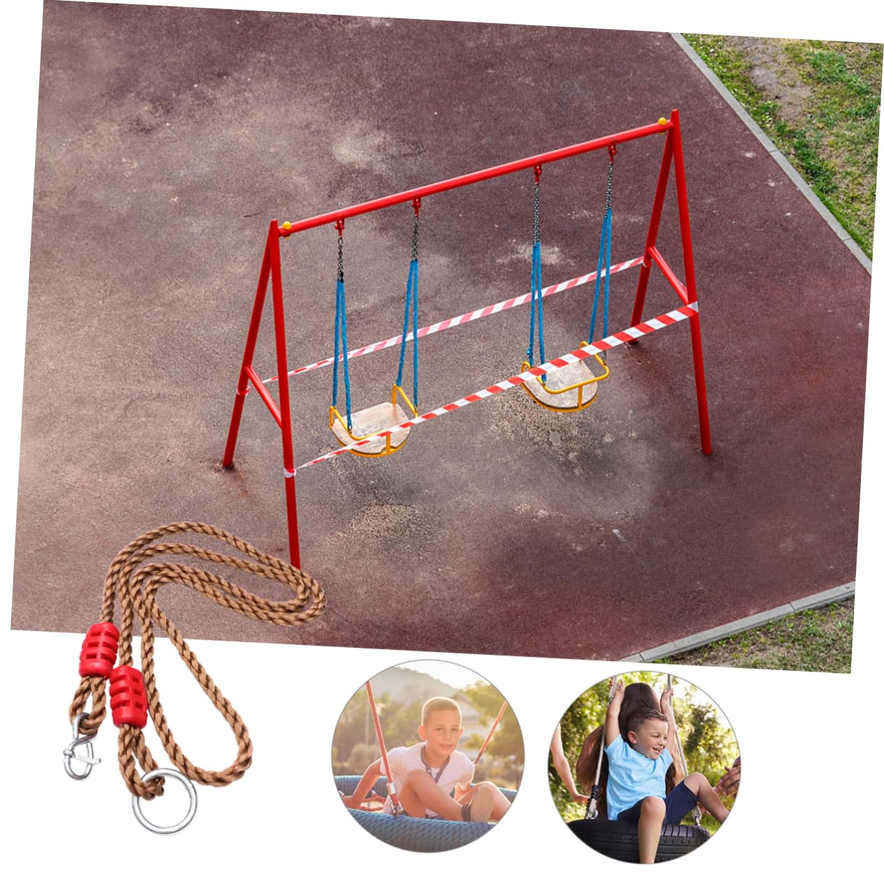 6pezzi Pz Cinghie Regolabili per Altalena da Giardino Nylon Kit di Fissaggio Esterno per Altalene e Amache Colore Casual