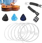 Ensemble de cordes de guitare Nylon plaqué argent 6-Pack avec 3 Picks et 3-in-1 Outil de retenue pour les guitares classiques Acoustique Western Chaînes durables de ton clair pour l'enregistrement de performance pratique