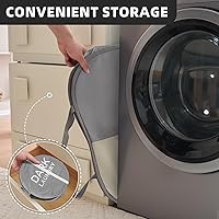 Vista 6 de Cesta plegable para la ropa sucia duradera con 2 compartimentos para clasificar y almacenar, cesta portátil para ropa sucia para dormitorio, cuarto