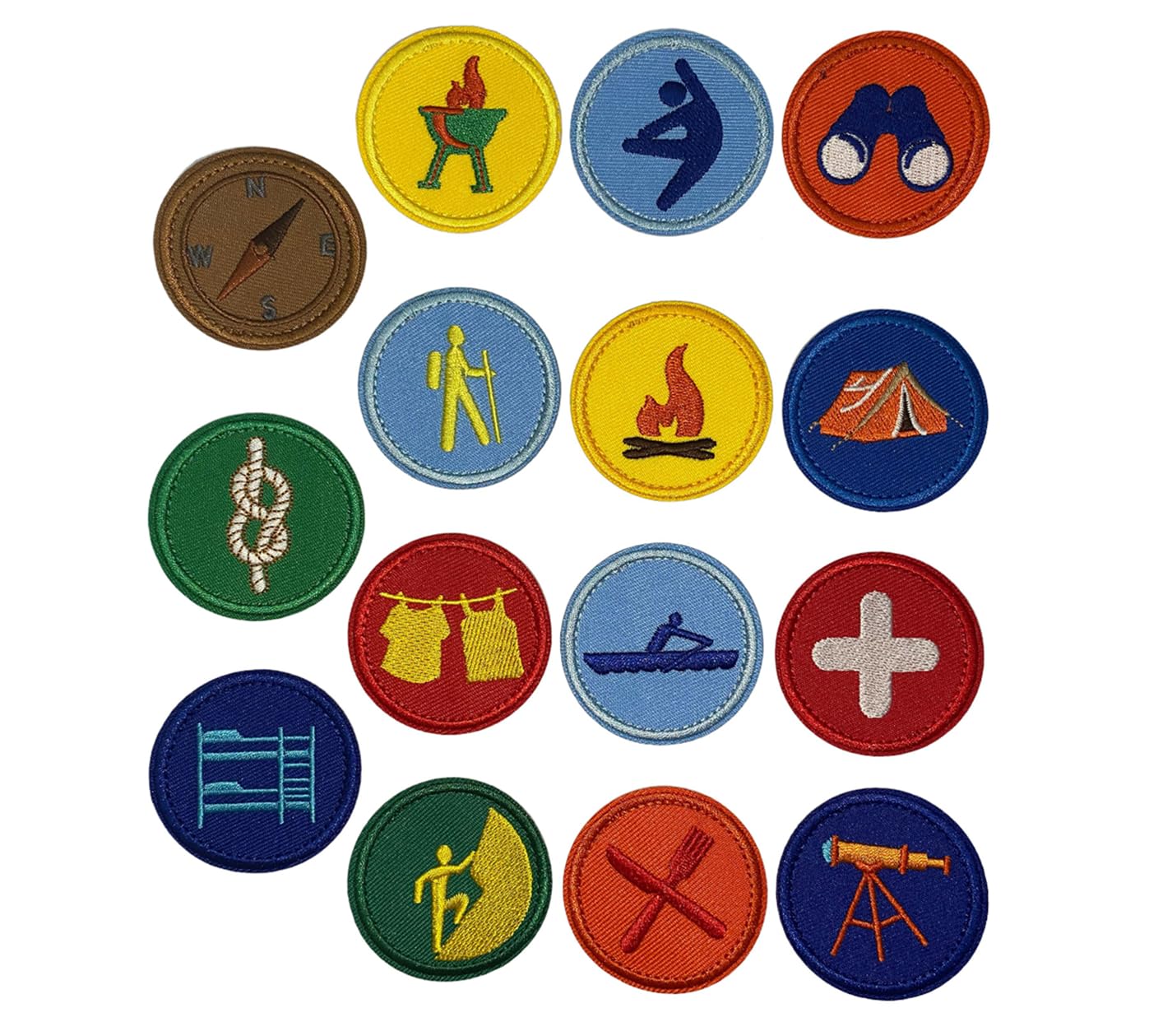 Photo 1 of 15 Pcs Round Wilderness Explorer Patches