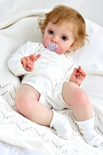 TERABITHIA Muñeca de bebé Reborn realista de 24 pulgadas de tamaño grande, hecha a mano con extremidades de vinilo de silicona y cuerpo de tela disponible en Yaxa El Salvador