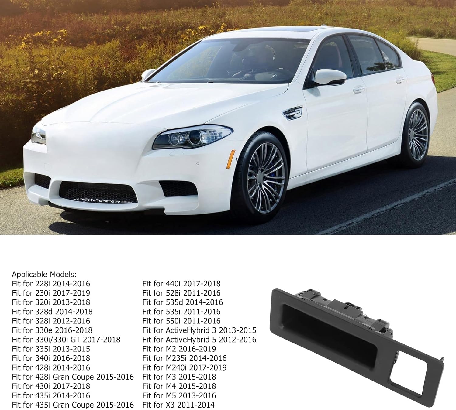 Car Trunk Switch Button Car Tailgate Release Switch 51247463162 Fit for F22 F30 F33 F10 F25 228I 328I 528I M4 M5