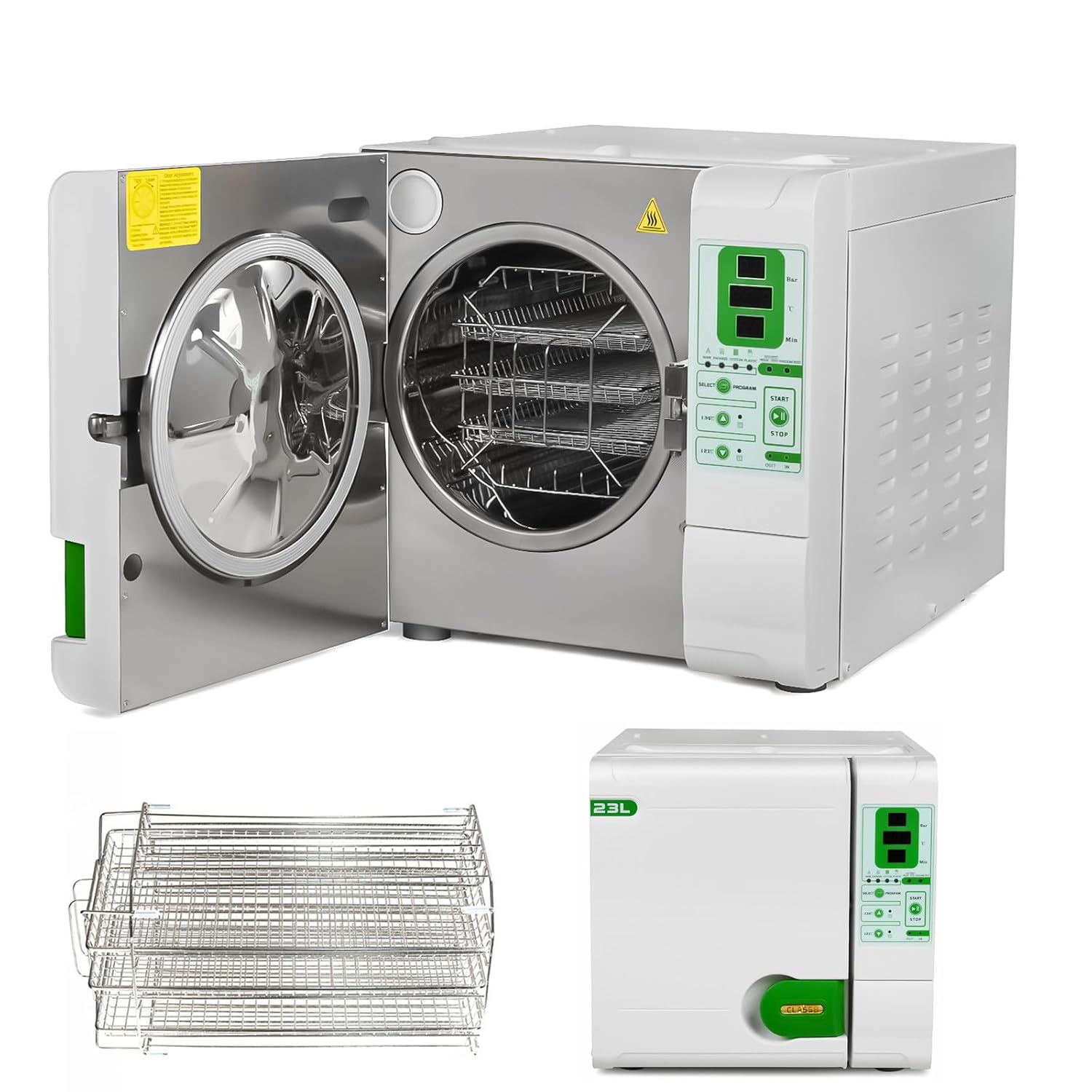 23L Class B Table Top Automatic Control Pre-Vacuum Autoclave Sterilizer High Pressure Steam Sterilizer Machine with Vacuum Drying Function JY-23