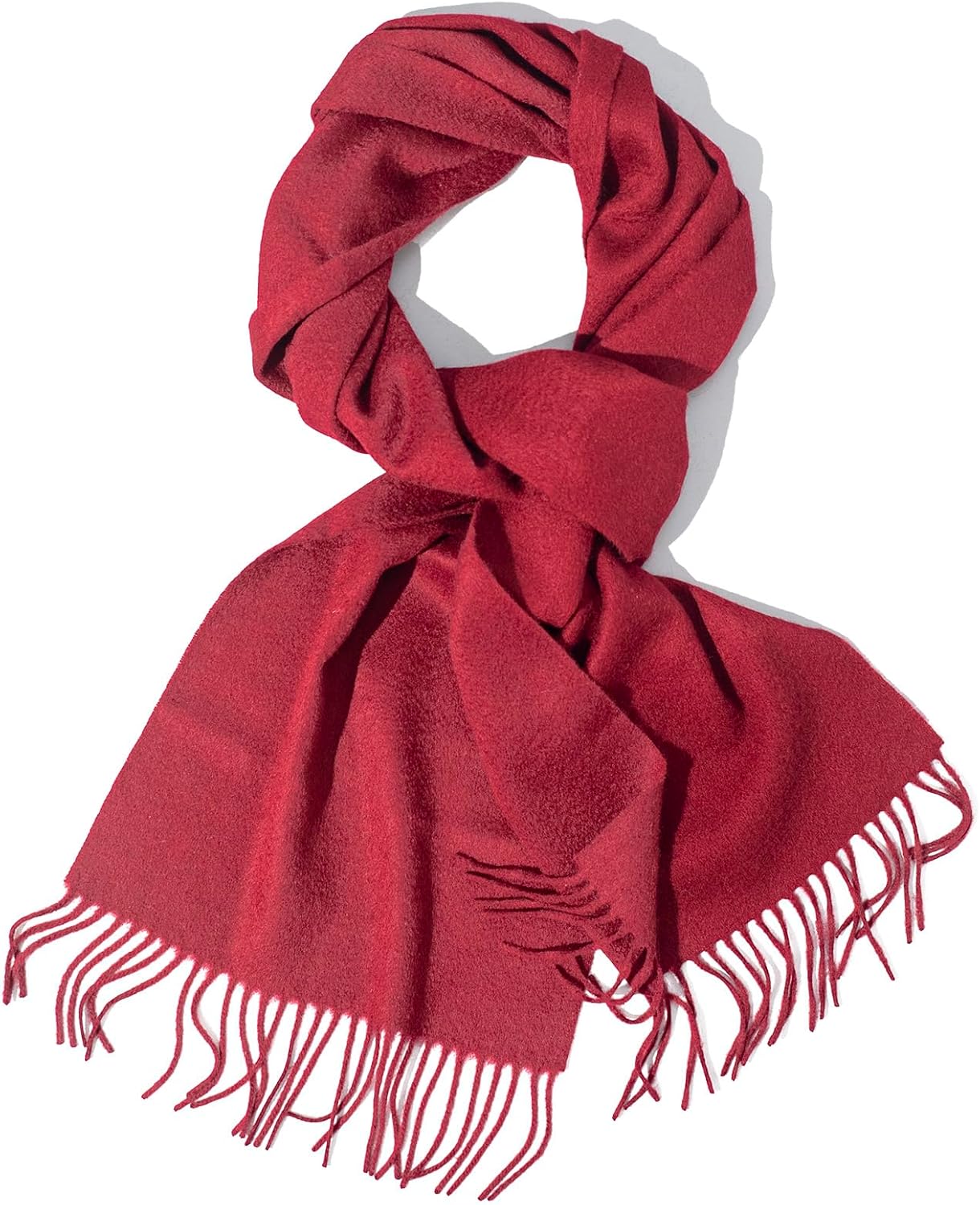 100% Cashmere Scarfs for Women, Pashmina Wraps Fringed Edges, 71"x 12", Lightweight and Warm Winter Collection