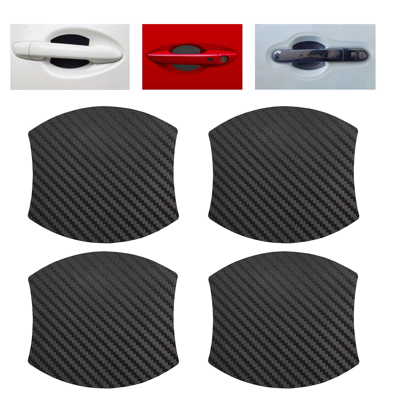 4枚 スバル レヴォーグ VN5系 VM4系 VMG系 フォレスター SK系 SJ系 XV GT系 GT3 GT7 GTE レガシィ B4 インプレッサG4 GK系 ステラカスタム LA150F LA160F に適応 ドアハンドルプロテクター 黒色