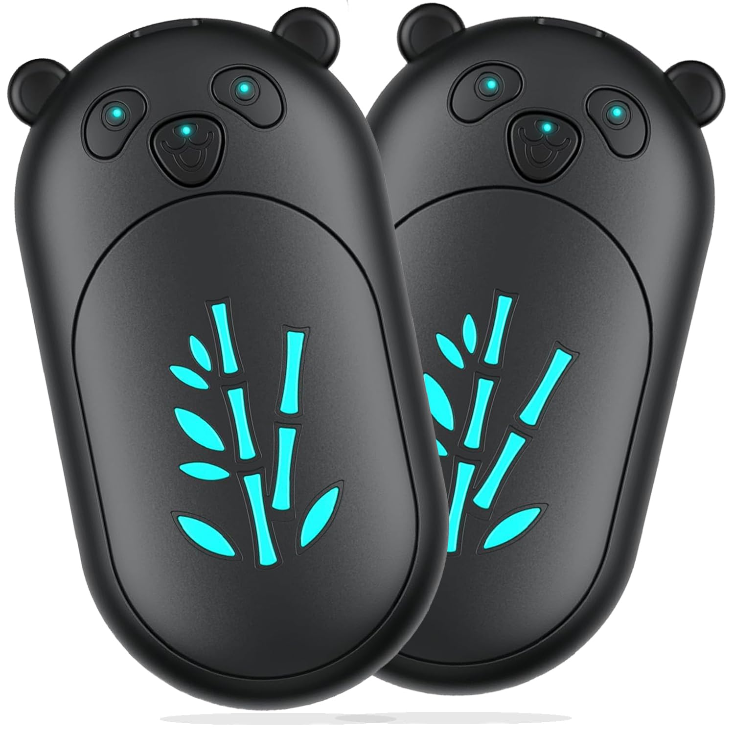 Calentadores de manos recargables, 2 unidades, calentadores de manos de 20 horas de largo, reutilizables, calentador de bolsillo portátil de 6000 mAh, calentador de manos para Navidad,