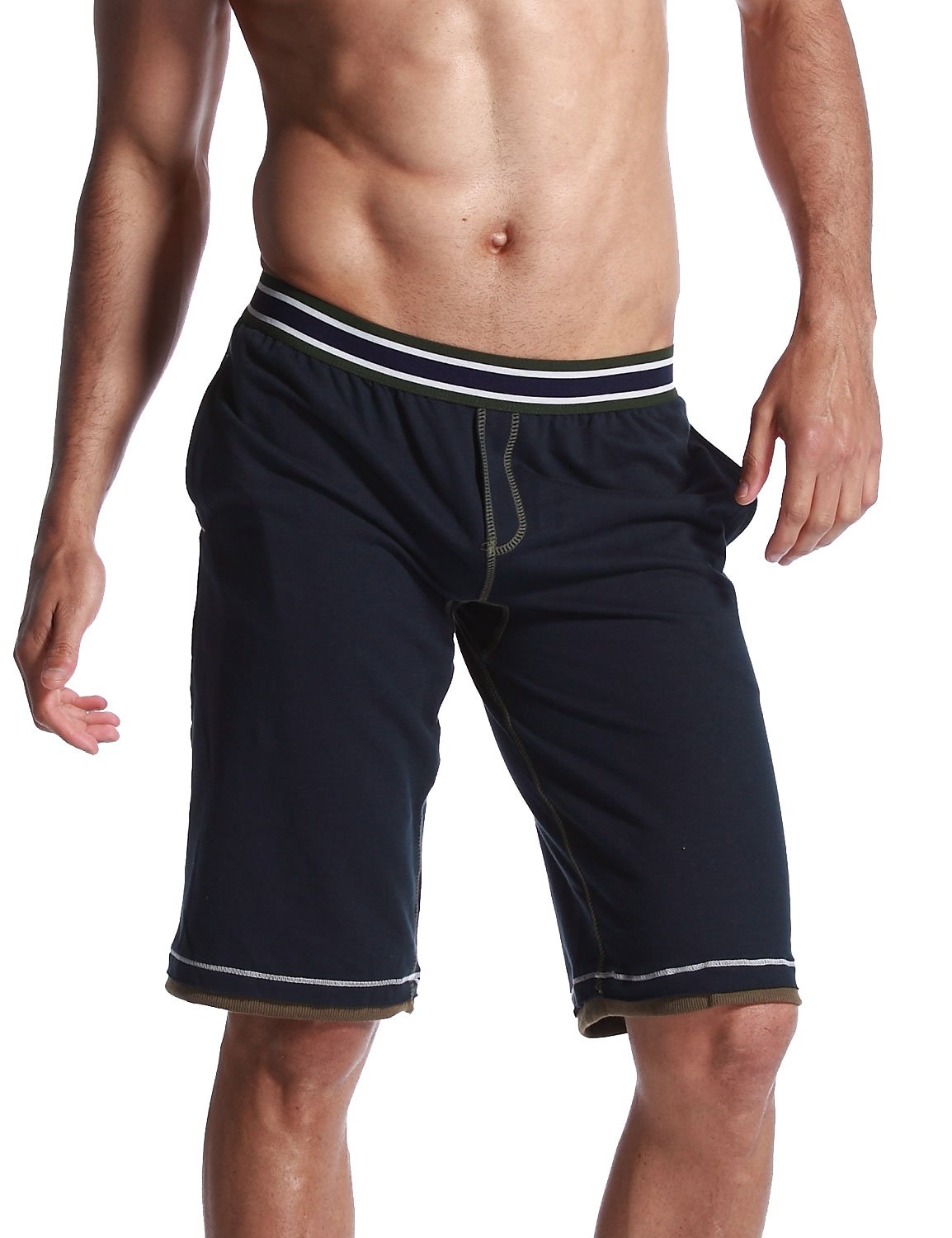 SEOBEAN Mens Low Rise Cotton Sport Workout Shorts Pants