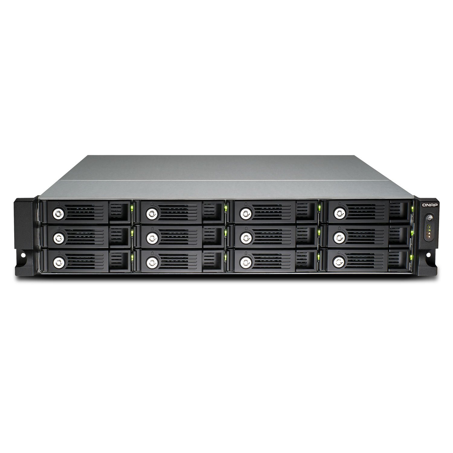QNAP TVS-1271U-RP-I3-8G - Serveur NAS de Stockage Unifié, Rack 12 Baies, Intel Core i3 3.5 GHz Dual Core, 8Go RAM Extensible, 4 Gbe LAN, HDMI, 2 Ports cache mSATA, 10G-ready, 4K-ready, Alimentation Redondante, Châssis Vide