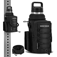 NATURE PIONEOR Magnetic Gym Bag for Men and Women - Magnet Water Bottle Holder Sling Carrier with Crossbody Shoulder Strap,Gym Accessories Pouch,Phone Pockets for Sports,Walking,Travel,Workout