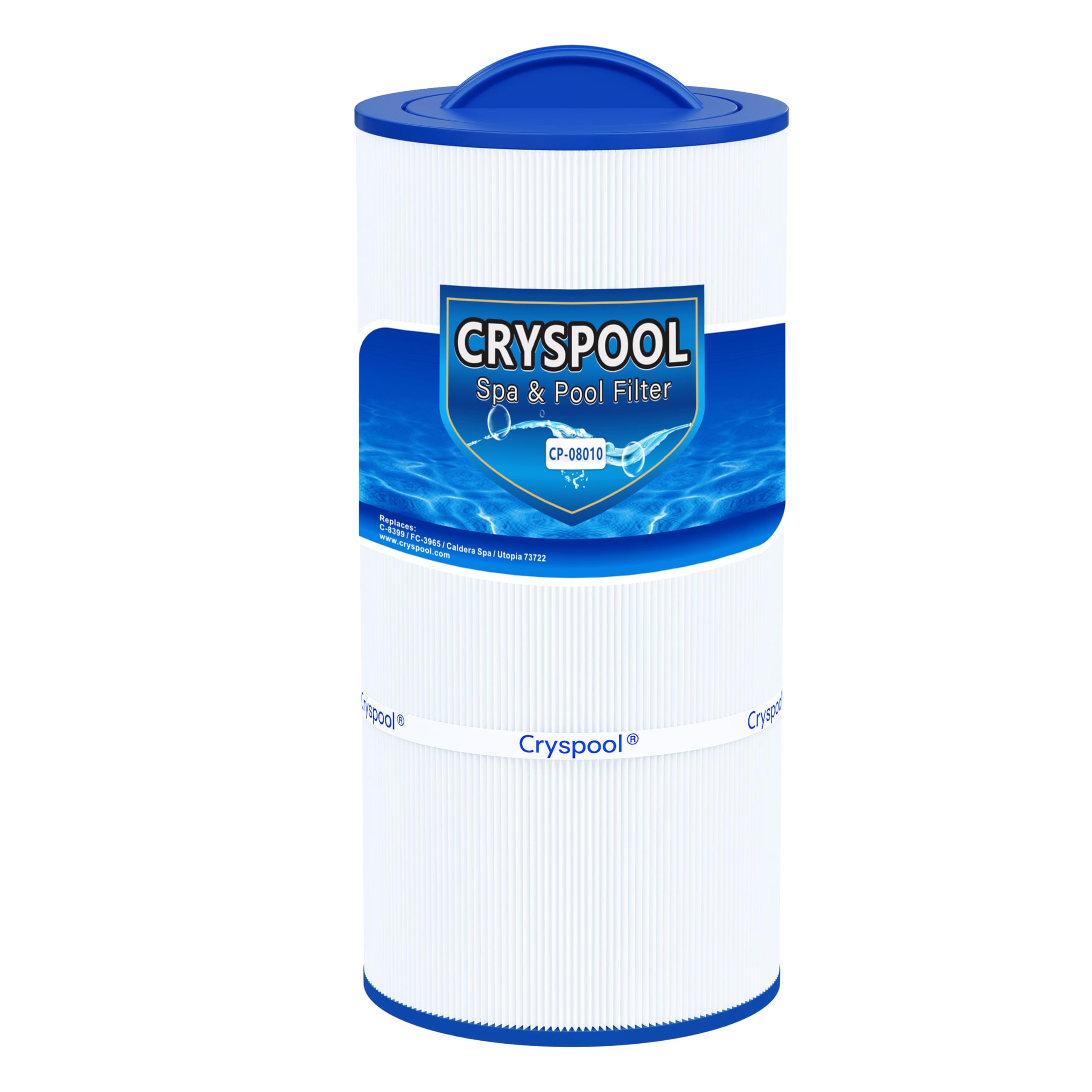 Filtro Spa Cryspool 08010 | Compatibile Caldera Utopia 73722 E Niagara | Cartuccia 100 Mq Con Fibra Trilobale
