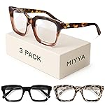 miyya Stylish Reading Glasses for Women, Cheaters Eyeglasses, Oversized Blue Light Readers, Fashion Eye Glasses