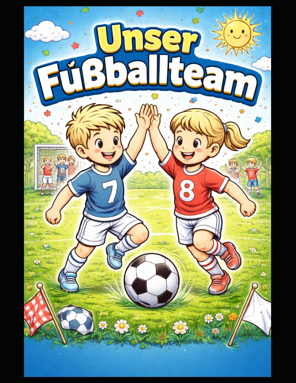 Kinder Fußball Malbuch – Spaß & Kreativität ab 4 Jahren: Malbuch für Jungen und Mädchen mit Fußballmotiven zum Lernen und Spaß haben