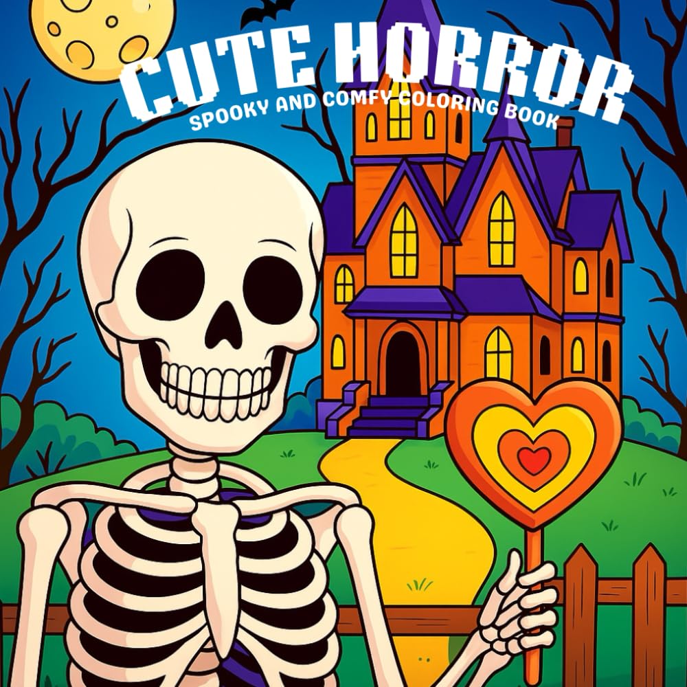 Cute Horror: Spooky and Comfy Coloring Book for Teens and Adults