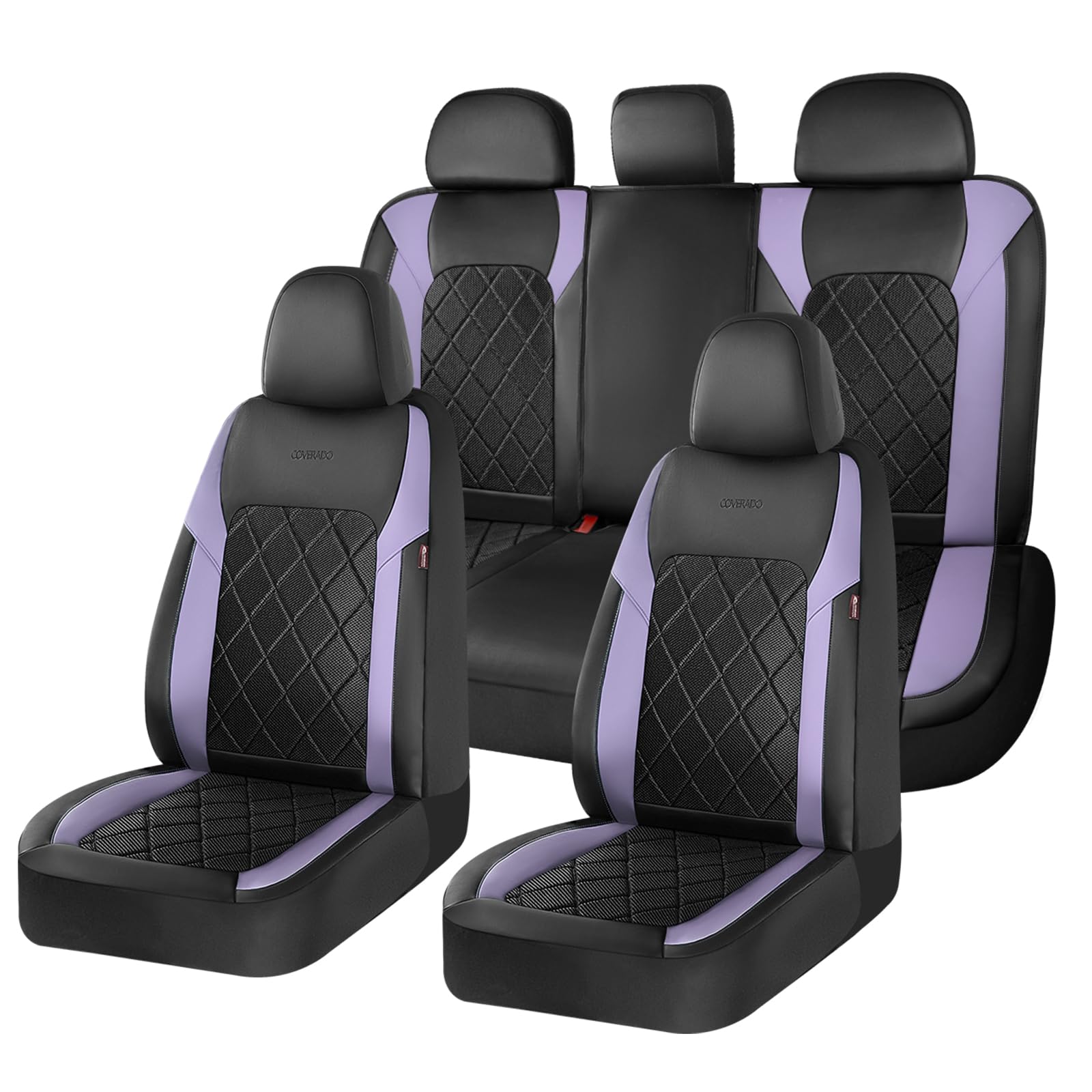 Coverado Car Seat Covers, Seat Covers Full Set, 5 Seats Automotive Seat Cover, Mesh Breathable Seat Protectors, Universal Fit for Most Cars