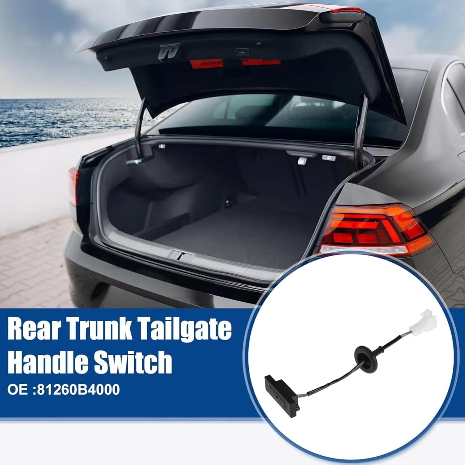 Tailgate Boot Opening Switch for Hyundai for I10 2014 2015 2016 2017 2018 2019 2020 2021 Car Rear Door Trunk Switch Handle Boot Release 81260B4000
