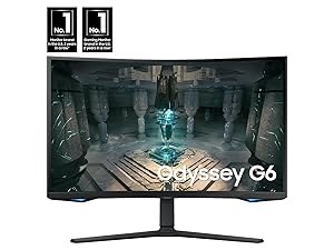 Samsung 32" Odyssey QHD G65B Curved Gaming Monitor, 240Hz, 1ms (GTG), HDR 600, Gaming Hub, 1000R, AMD FreeSync Premium Pro, LS32BG652ENXGO