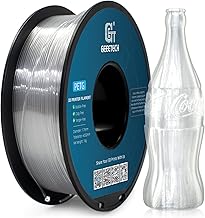 GEEETECH PETG Filament 1.75 mm, PETG Transparent for 3D Printers, 1 kg Spool, Clear Filament Dimensional Accuracy +/- 0.02 mm