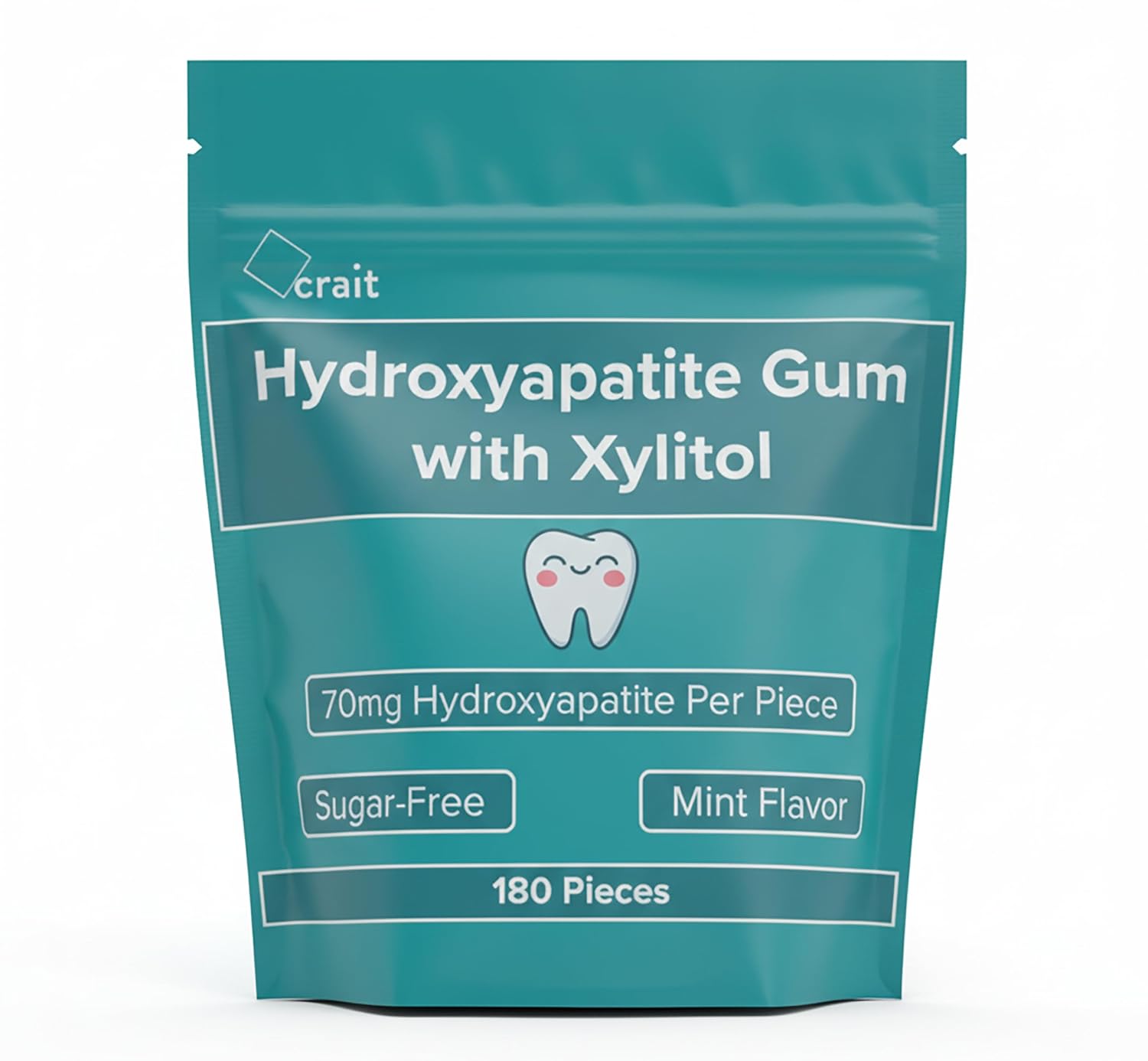 Chicle crait Hydroxyapatite Gum Remineralizante Sabor Menta, 180 Unidades