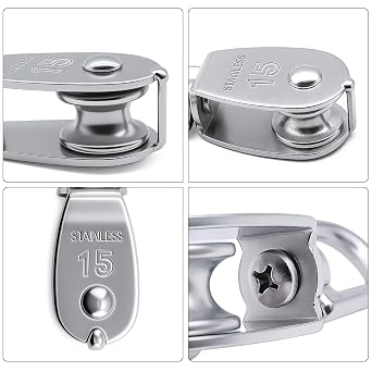 12PCS M15 Single Pulley Block