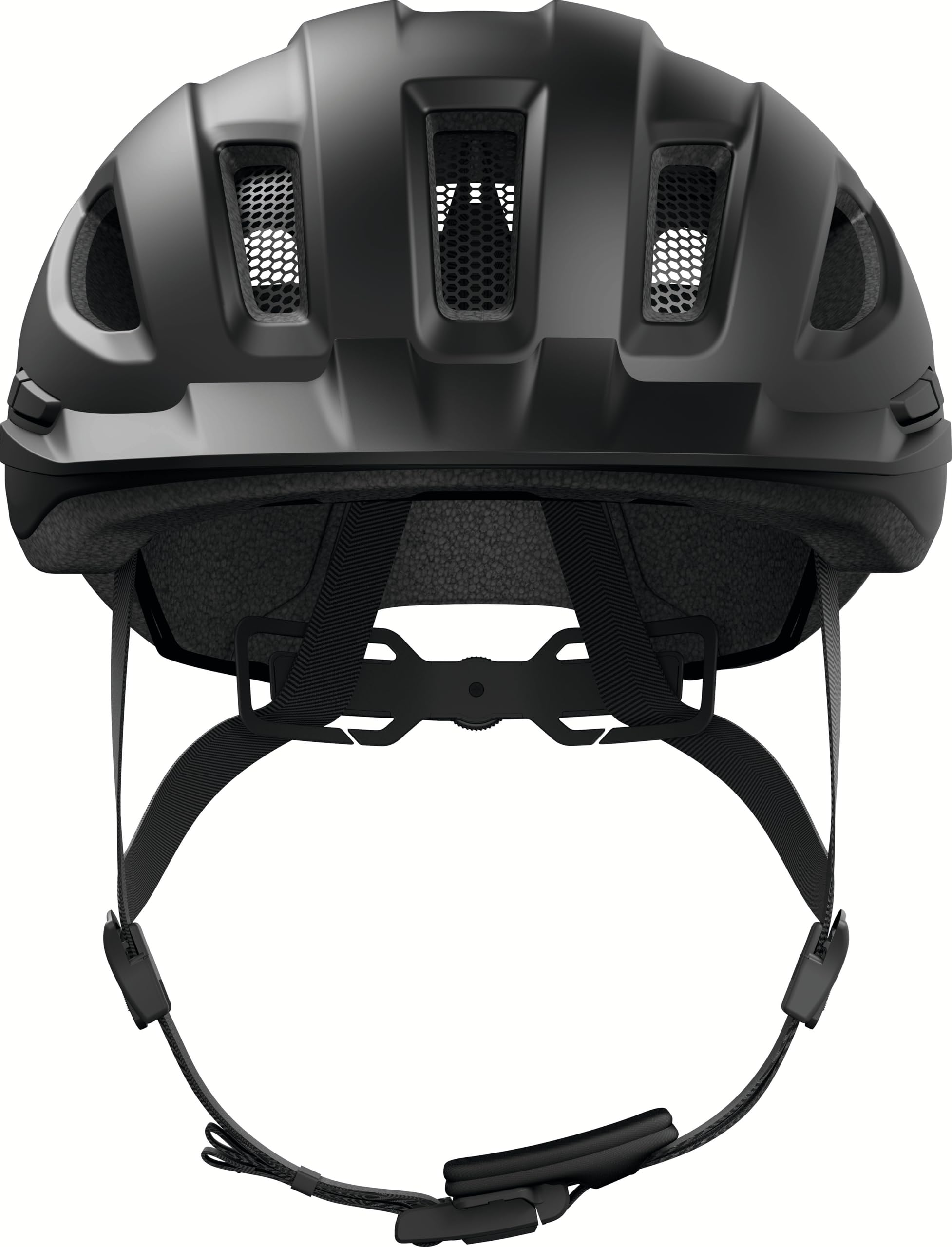 ABUS Casco Urbano Urban-I 4.0, Taglia XL, nero | Casco city uomo e donna, 16 prese d'aria, rete antiinsetti, apertura coda, chiusura Fidlock, In-Mold