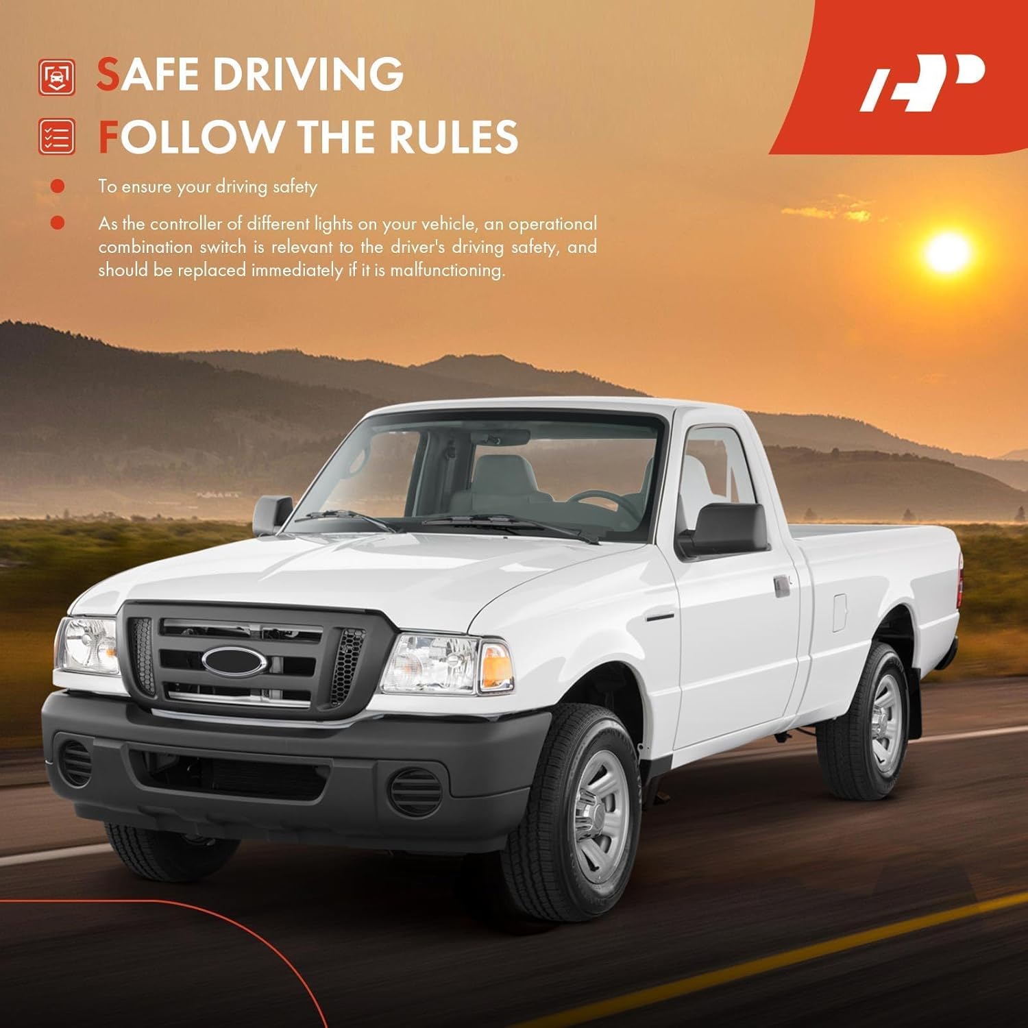 A-Premium Turn Signal Switch Hazard Warning Switch Windshield Wiper Washer Multifunction Switch Compatible with Ford Ranger 2004-2011