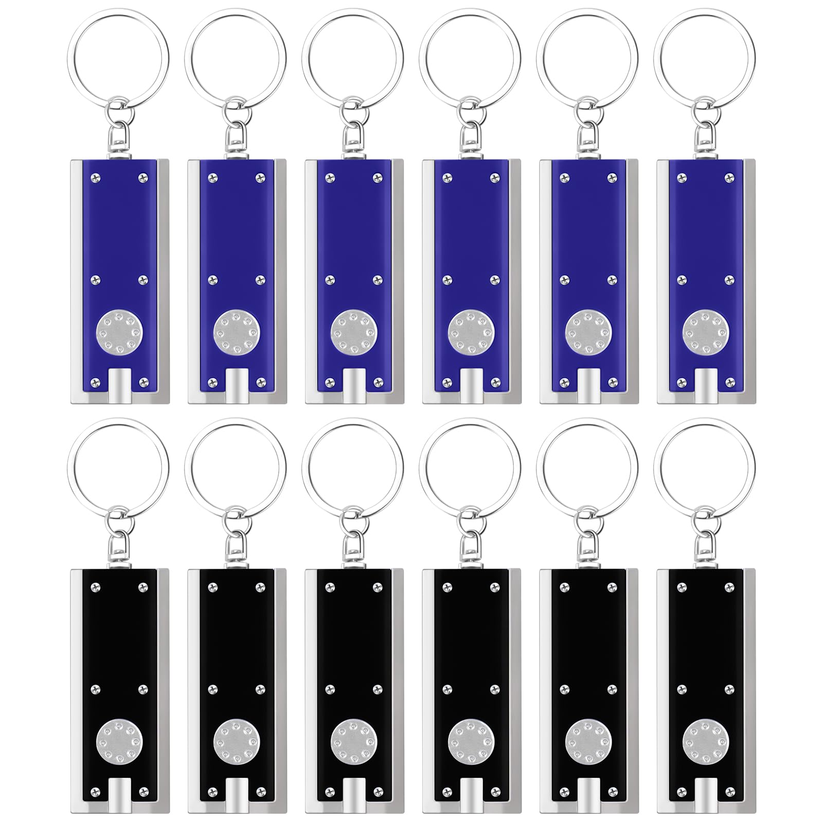 flintronic 12PCS Mini Torch Keychains, Portable Mini LED Keychain Torch Light, 12 Lumen Pocket Torch Small Bright with Built in Batteries for Outdoor Camping Hiking and Emergency Lighting