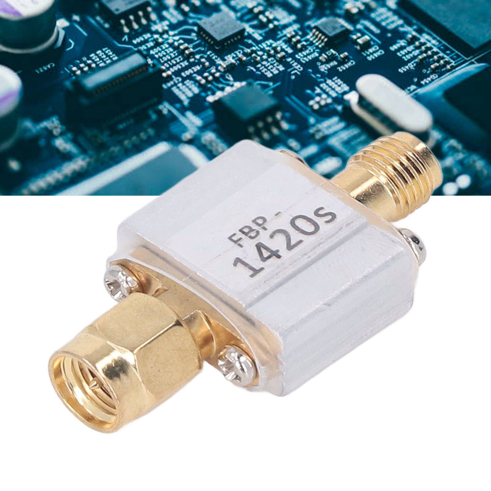 Saw Bandpassfilter, 1420-MHz Mittenfrequenz, 50 Ohm 80 MHz Bandbreite, SMA-Schnittstelle, Ultradünne Leiterplatte, Abschirmgehäuse aus Aluminiumlegierung für elektronische Komponenten