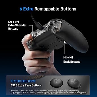 FLYDIGI VADER 5S Wired Controller for Xbox Series X|S, Xbox One, Windows 10/11, FORCEFLEX Adjustable Tension Joysticks, FORCESWITCH Triggers, 6 Remappable Buttons, 3.5mm Audio Jack