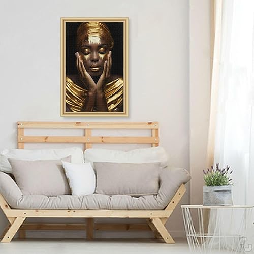 Miniatura 6 de Golden African Women Jigsaw Puzzles 500 Pieces for Adults,Learning Educational Puzzles,Difficult and Challenge Families Toys with Mesh Storage Bag