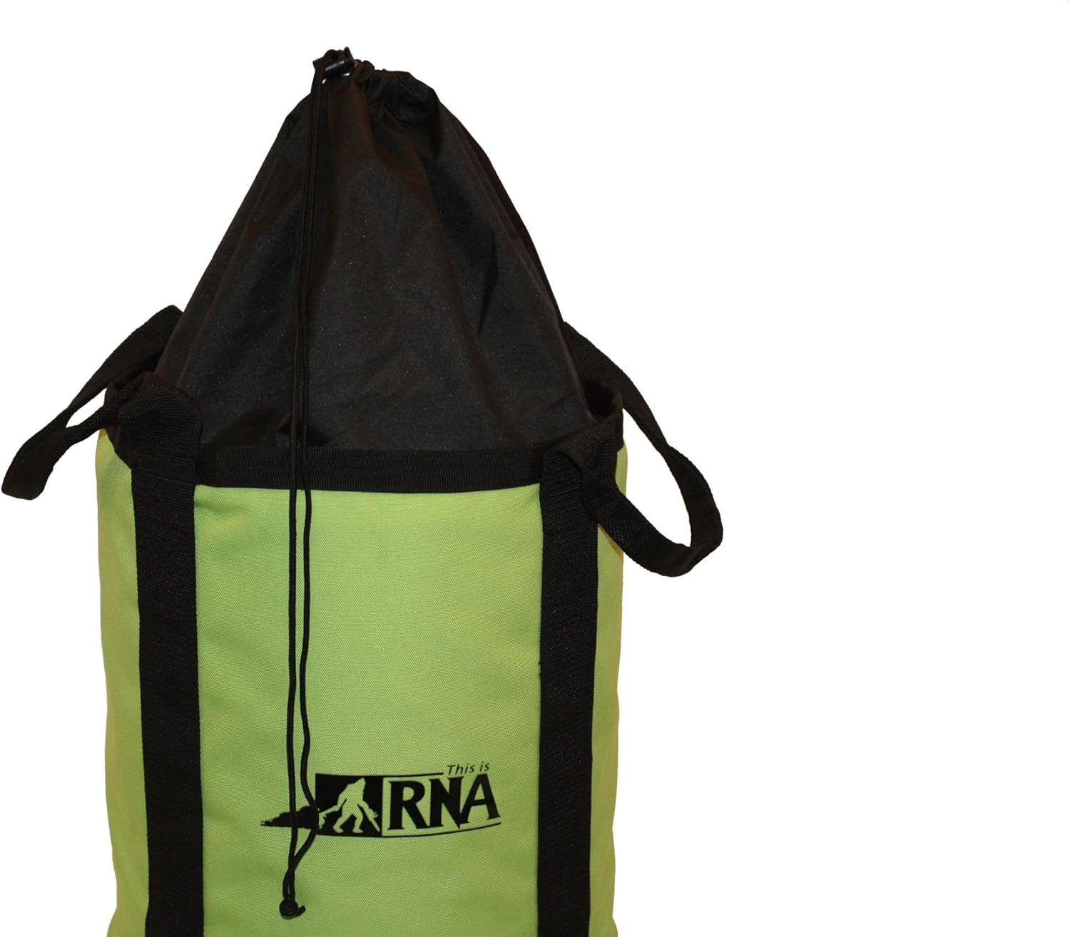 RNA Mountain Ape Heavy-Duty Bull Rope Storage Bag - 200ft Capacity, Double Reinforced Bottom, Self-Standing Design, Dual Bar-Tacked Handles, 16-30L Equipment Carrier for Rodeo & Climbing