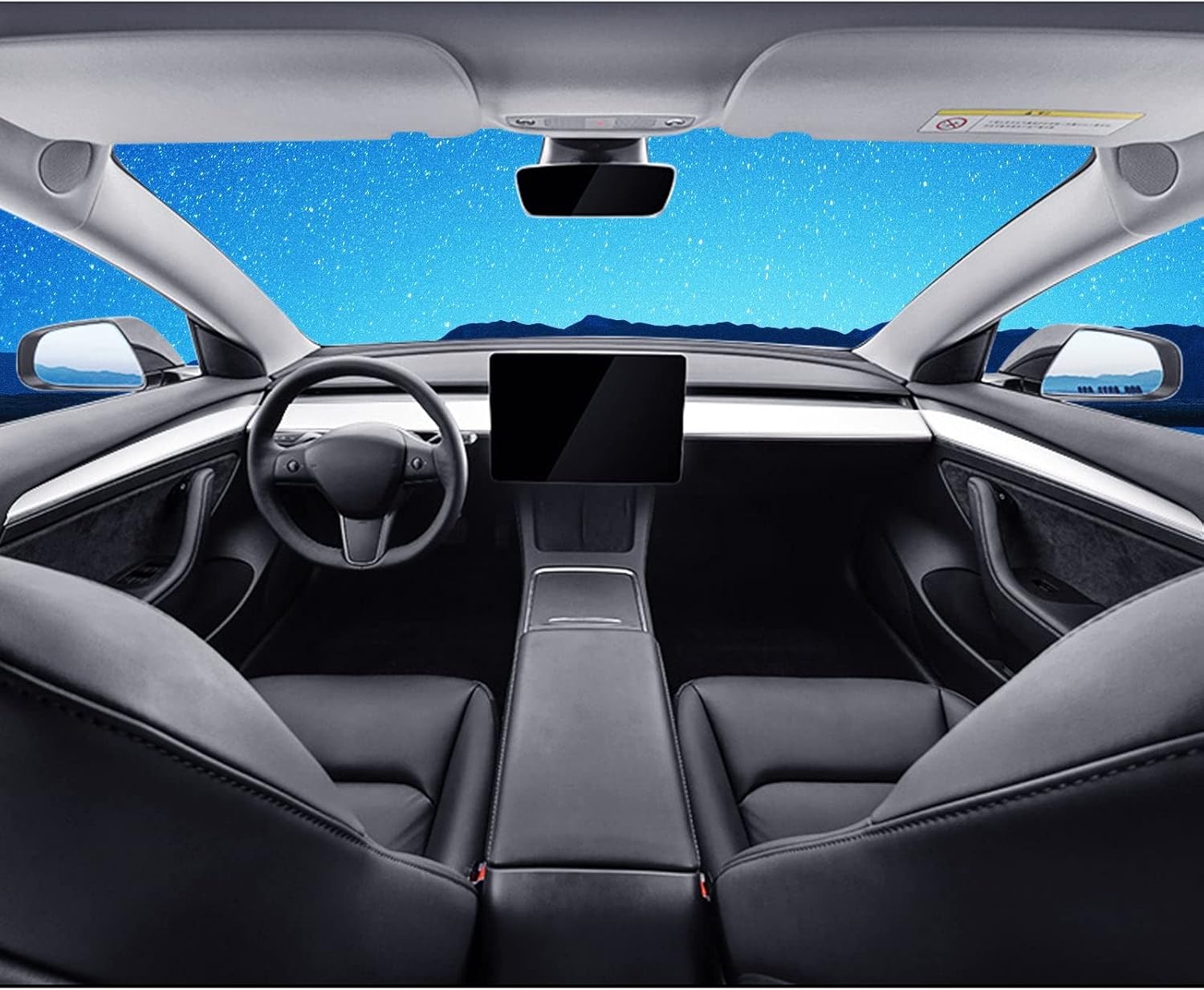 x xotic tech Set Interior Dashboard Panel + Door Trim Cover Wrap Cap Trim Combo Kit, Glossy White, Compatible with Tesla Model 3 2021 2022 2023, Model Y 2020 2021 2022 2023 2024 2025