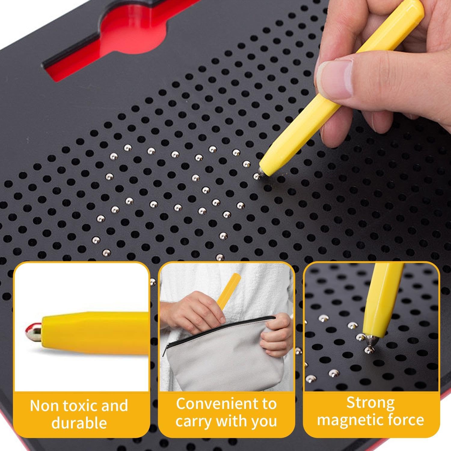 6 Parties du Crayon Aimant De Plaque d'image, Crayon Magnétique, Aimant pour Plateau Magnétique, Outils De Plaque Magnétique pour Enfants, Crayon Aimant pour Revêtements Aimant.