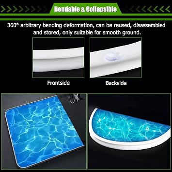 Water Dam for Shower, 39/118/196inch Shower Threshold Water Dam Barrier Silicone Shower Corner Water Guard, Silicone Shower Dam Water Stopper Dry and Wet Separation Splash Guard for Bathtub Kitchen(1M