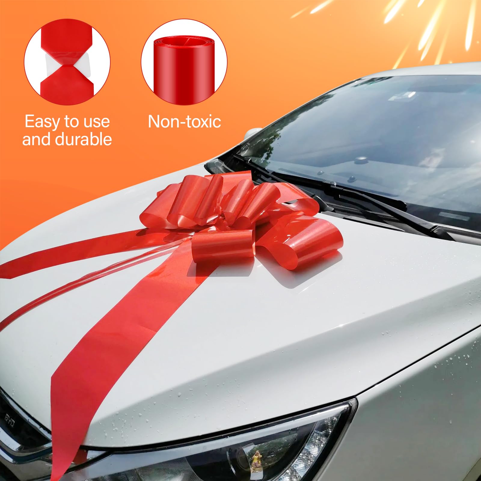 Lazo Rojo Grande 76 cm para Regalo de Coche