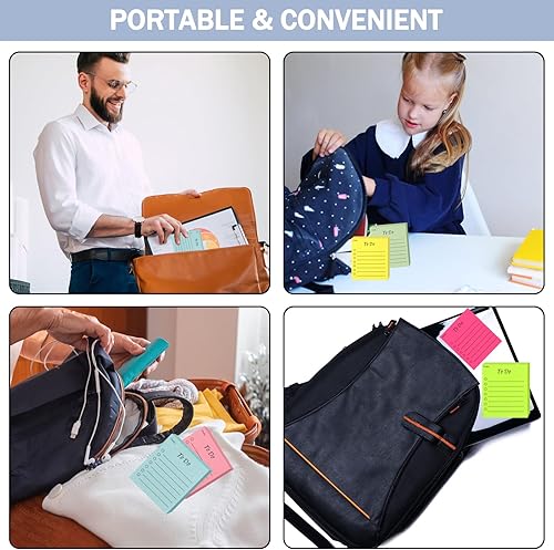 Miniatura 6 de PetsHome Notas adhesivas, paquete de 9 notas adhesivas coloridas forradas, notas adhesivas de 3 x 3.5 pulgadas, 50 hojas x 9 paquetes de notas