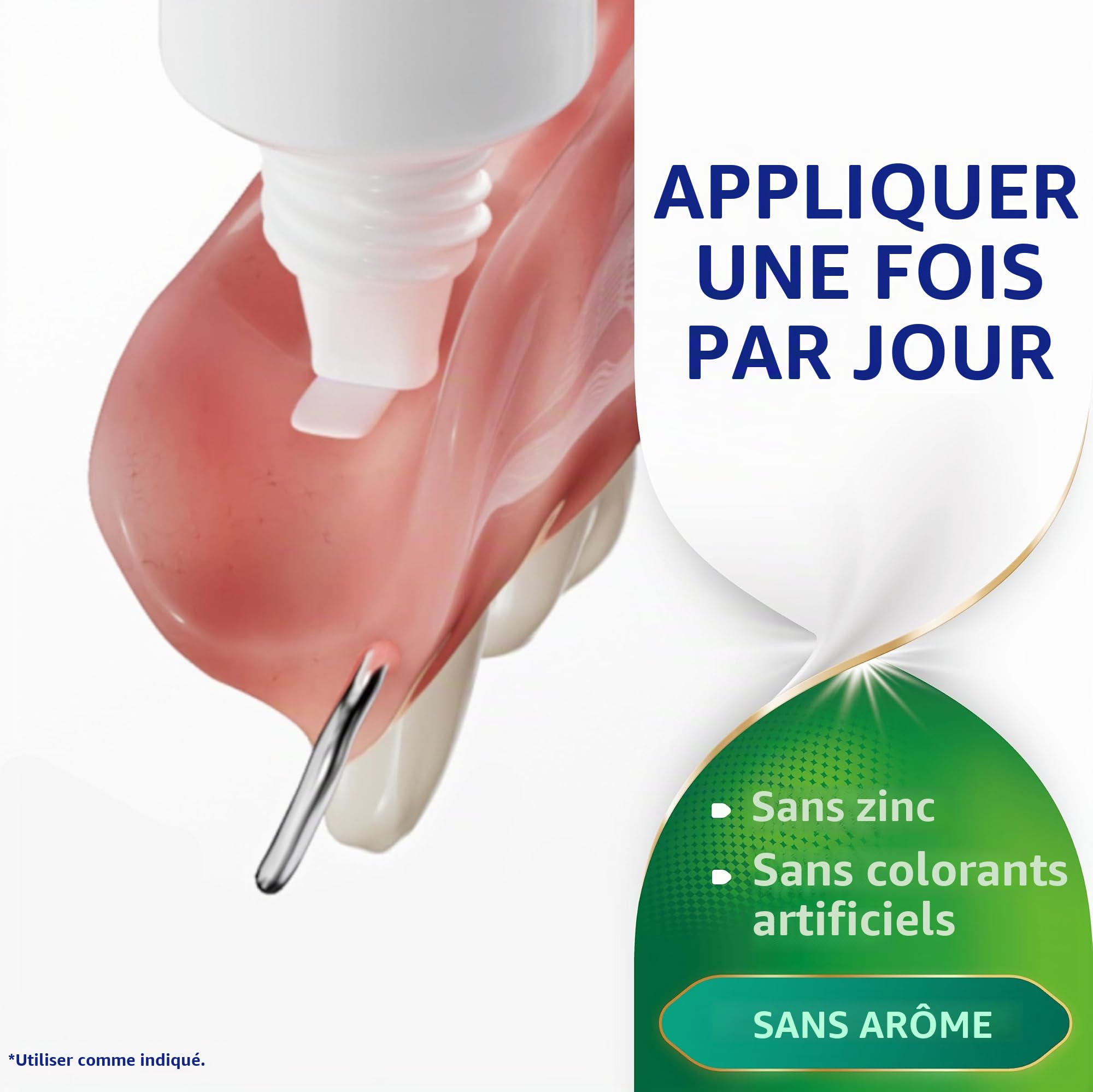 Super Poligrip Lot de 4 crèmes adhésives pour prothèses dentaires et partielles sans zinc 68 g