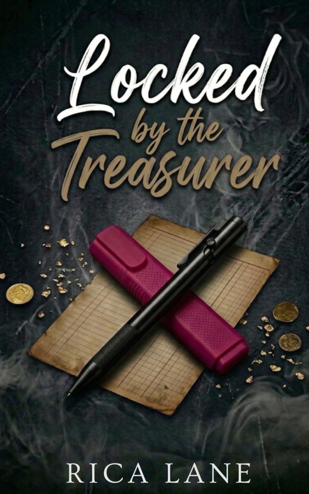 Locked by the Treasurer: A Forced Proximity Vault Lockdown MC Instalove Romance (Broken Halos Motorcycle Club)
