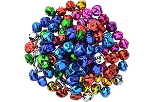 100 Pack Vibrant Tinkling Bells Embellishments