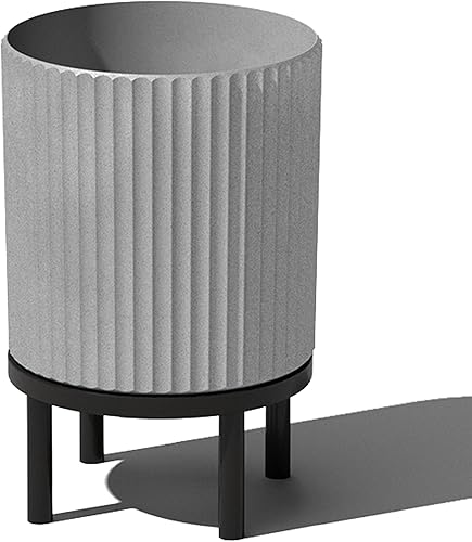 Veradek Demi Series - Maceta redonda con soporte para porche o patio, soporte de plástico duradero para hormigón y madera, decoración moderna para