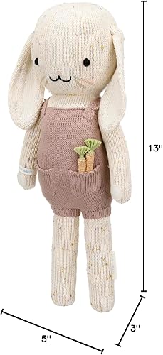 Miniatura 9 de cuddle + kind Harper The Bunny Little - Muñeca tejida a mano de 13 pulgadas, 1 muñeca  10 comidas, comercio justo, calidad de reliquia, hecha a mano