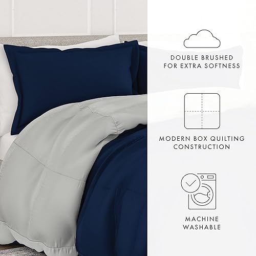 Miniatura 5 de Linen Market - Juego de edredón reversible prémium con relleno alternativo