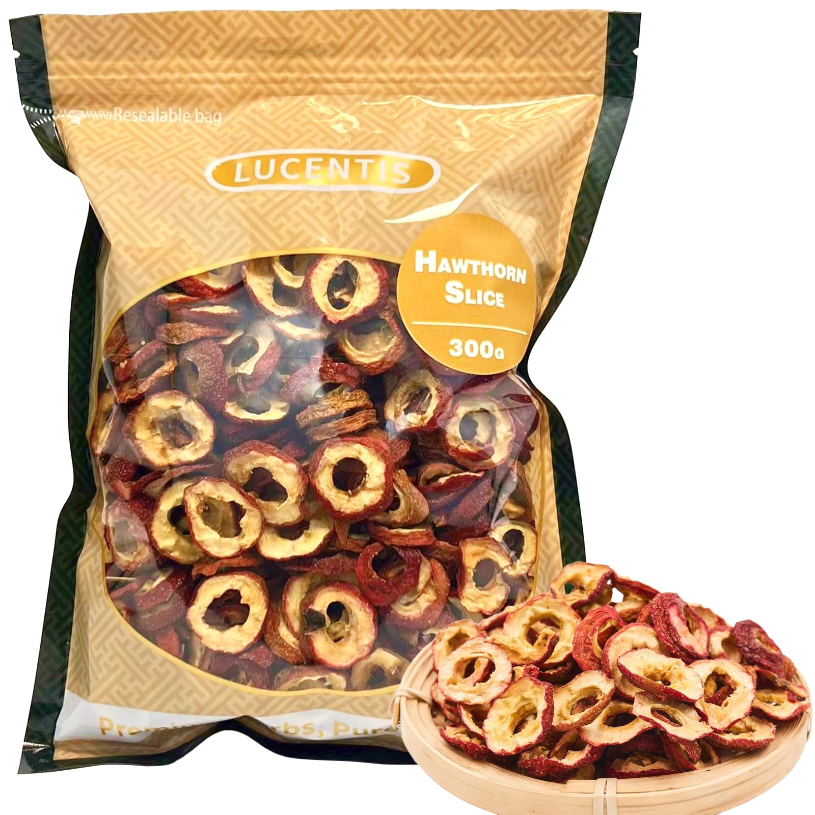 Hawthorn Fruit Tea (山楂果茶) – Sun-Dried Berry Slices,10.58 oz (300g) – Natural Herbal Tea for Digestion & Heart Health