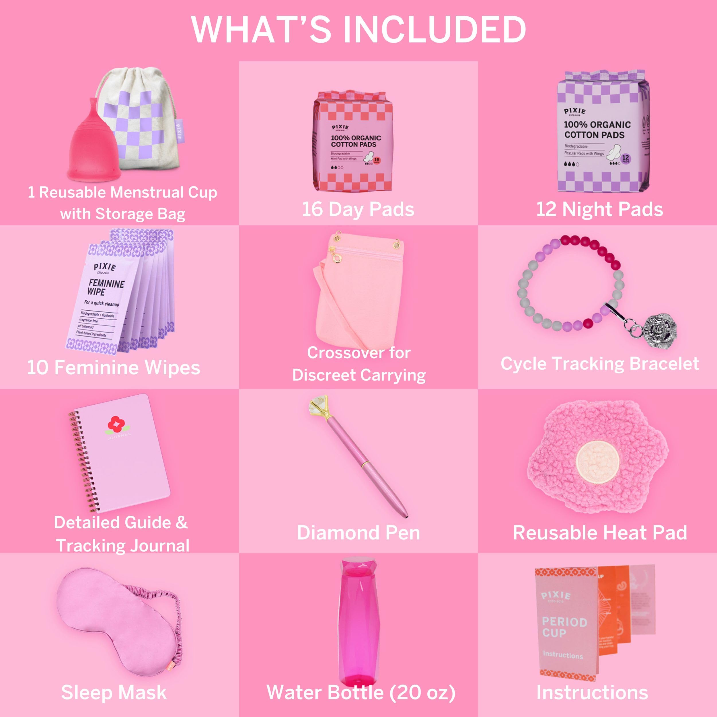 First Period Kit for Girls 9-12 - Ranked 1 for Comfortable & Organic Teen Pads - Tween Girls Trendy Stuff & Teen Girls Gifts - Biodegradable Absorbent Pads - Thoughtfully Designed for Tweens